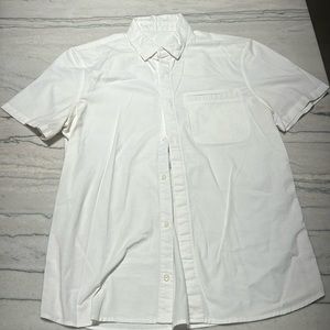 White Lululemon chic short sleeve button-down
